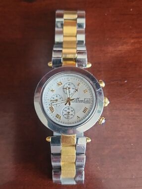 Two-Tone Gold and Silver Men's Chronograph Watch